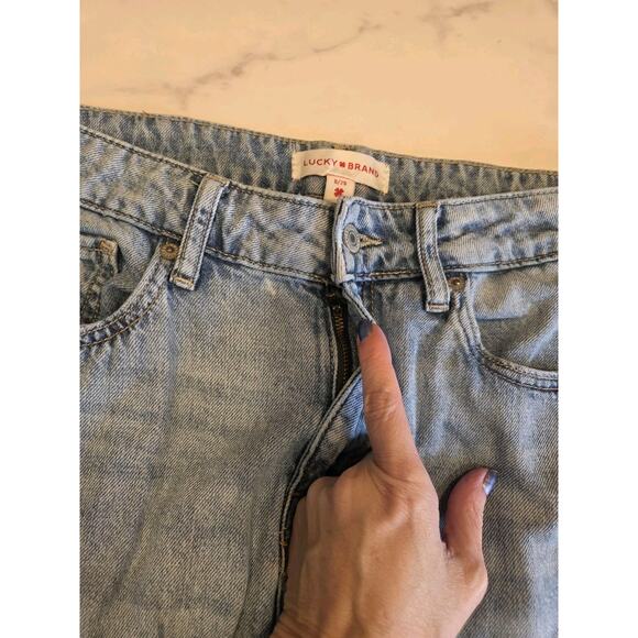 Lucky Brand Light Wash Denim Jean Raw Hem Maxi Skirt | 8/29 | EUC Preppy Boho - Picture 7 of 12